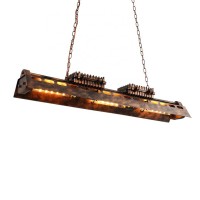 Amazon hot sell Wrought iron Heavy Industrial Steampunk Steel coffer bar LED Lamp Creative chandelier ceiling Pendant light