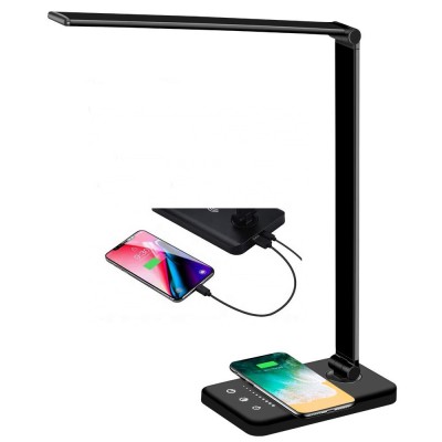 wireless charging USB office modern Touch Control Student Study Auto Timer reading Light Kids Dimmable LED Desk Table Lamp