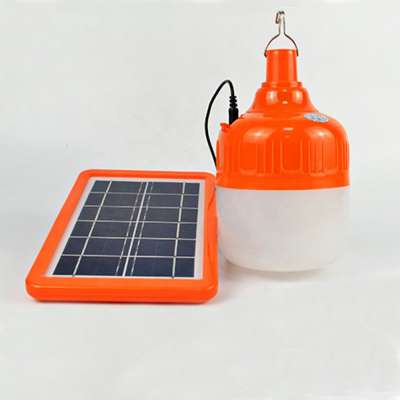 Outdoor waterproof dimmable mini portable rechargeable tent hiking Camping LED light bulb Solar panel with Light  Bulb