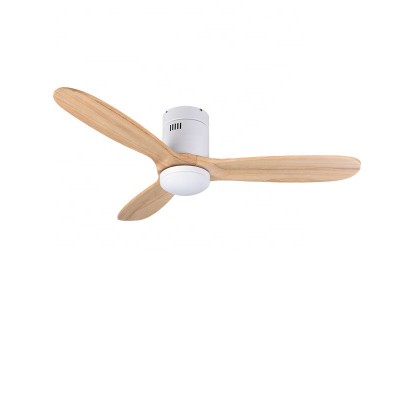 Amazon hot sell modern 42 52inch wooden 3 blades hang fan lamp decor forward reverse led ceiling wood fan light