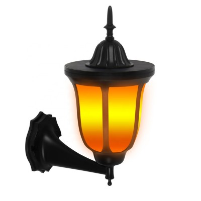 Patent LED flickering flames garden torches lights outdoor landscape auto on/off decoration solar security wall lamps