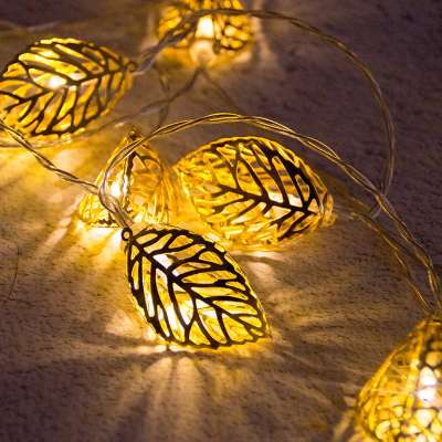 Solar Powered Outdoor indoor Waterproof birthday Christmas party decoration LED simulation Leaf garden Solar string lights